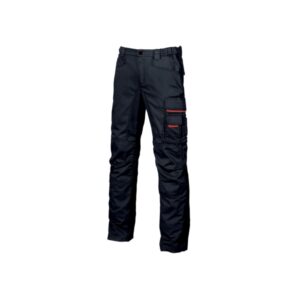 Upower Grin Pantalon de Trabajo con Forro de Franela - Talla 64 - Multiples Bolsillos, Cintura Ajustable, Refuerzos en Areas Clave, Proteccion DPI1, Cremalleras Resistentes - Color Azul Marino