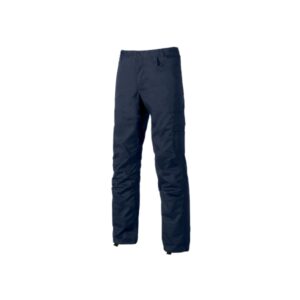 Upower Alfa Pantalon de Trabajo Funcional - Talla 64 - Multiples Bolsillos, Porta Martillo, Bolsillos para Rodilleras, Cintura Elastica, Proteccion DPI1 - Color Azul Marino