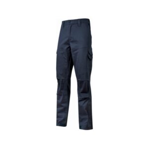 Upower Belgrado Pantalon de Trabajo Resistente - Talla XL - Tela Poliester Algodon Elastico, Multiples Bolsillos, Cintura Elastica, Proteccion Lumbar, Rodillas Preformadas, Costuras Reforzadas - Color Azul Oscuro Westlake
