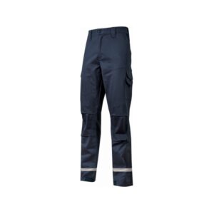 Upower Monaco Pantalones de Trabajo - Talla XL - Durabilidad y Comodidad, Tejido Elastico, Multiples Bolsillos, Proteccion Lumbar, Costuras Reforzadas, Detalles Reflectantes - Color Azul Oscuro Westlake