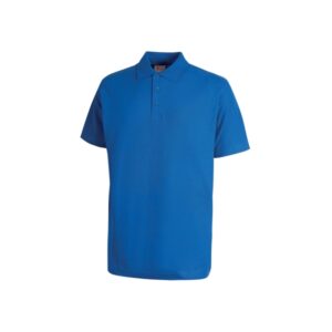Upower Tonga Polo de Hombre de Algodon Pique - Talla XL - Transpirable, Cuello con 3 Botones, Acabados en Canale, Refuerzos en Cuello y Hombros, Proteccion DPI1 - Color Azul Regio