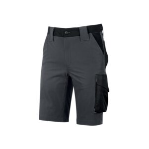 Upower Mercury Pantalon Corto de Alta Calidad - Talla XS - Repelente al Agua, Transpirable, Secado Rapido, Proteccion Lumbar - Color Gris Asfalto