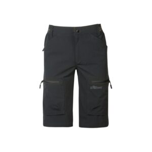 Upower Ares Bermudas de Trabajo con Corte Jogging - Talla XS - Multibolsillos con Cremallera y Velcro, Proteccion Lumbar, Cinta Reflectante, Impermeables - Color Gris Asfalto