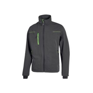 Upower Pluton Chaqueta de Tela Resistente - Talla XL - Suave, Repelente al Agua, Transpirable, Secado Rapido, Multiples Bolsillos, Capuchon Retractil, Puños a Prueba de Viento, Proteccion DPI1 - Color Gris Asfalto Verdoso
