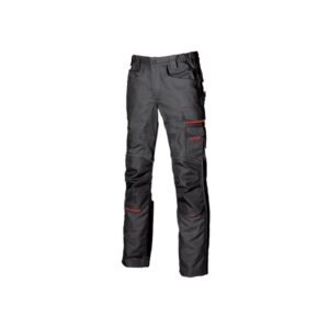 Upower Free Pantalon Multifuncional - Talla 64 - Multiples Bolsillos, Rodilleras Resistentes, Detalles Reflectantes, Costuras Triples, Proteccion DPI1 - Color Gris Meteorito