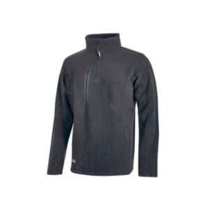 Upower Bering Sudadera de Trabajo con Medio Cremallera - Talla XL - Durabilidad y Confort, Proteccion DPI1, Material 100% Poliester - Color Gris Meteorito