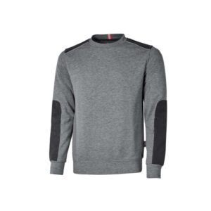 Upower Ryke Sudadera Cepillada Cuello Redondo - Talla XL - Bolsillo Antebrazo, Refuerzos Antidesgaste, Elementos Reflectantes, Proteccion DPI1 - Color Gris Meteorito