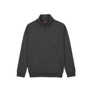 Upower Maui Sudadera con Media Cremallera - Talla XL - French Terry, Transpirable, Duradera, Puños y Dobladillo Elasticos, Mangas Ranglan, Costuras Pespunteadas - Color Gris Meteorito