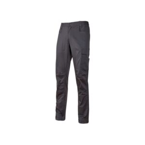 Upower Bravo Top Winter Pantalones de Trabajo Invernales - Talla XL - Algodon Elastizado, Triple Costura, Multibolsillos, Cintura Elastizada, Slim-Fit, Proteccion DPI1 - Color Gris Oscuro