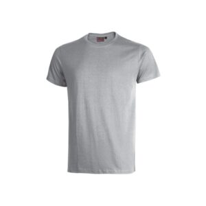 Upower Figi Camiseta de Trabajo de Algodon Cardado - Talla XL - Suavidad y Confort Prolongado, Cuello Elastico Acanalado, Cinta Para-Sudor, Proteccion DPI1 - Color Gris Plateado