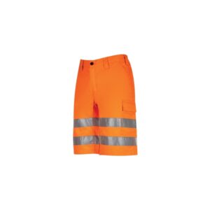 Upower Altair Bermuda de Trabajo - Talla XL - Comodidad y Funcionalidad, Resistente Algodon y Poliester, Multiples Bolsillos, Elementos Reflectantes, Ajuste Perfecto, Alta Durabilidad - Color Naranja Fluorescente