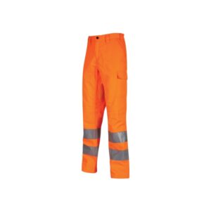 Upower Sirius Pantalon de Trabajo Alta Visibilidad - Talla XL - Resistente al Desgaste, Elementos Reflectantes, Bolsillos Funcionales, Ajuste Confortable, Proteccion Lumbar - Color Naranja Fluorescente