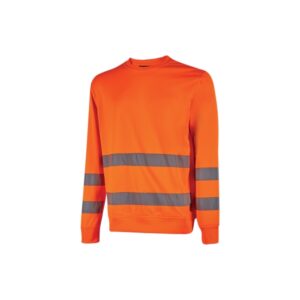 Upower Chara Sudadera de Trabajo - Talla XL - Alta Visibilidad, Bandas Reflectantes, Poliester Perchado, Ajuste Comodo, Resistente a Multiples Lavados, Seguridad Mejorada - Color Naranja Fluorescente