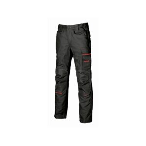 Upower Free Pantalon Multifuncional - Talla 64 - Multiples Bolsillos Estrategicos, Refuerzo y Costura Triple, Detalles Reflectantes, Proteccion DPI1, Cierre Resistente a Arañazos - Color Negro Carbon