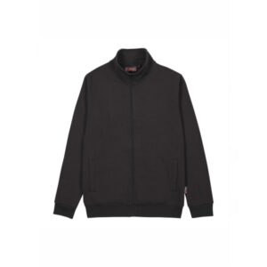 Upower Sotra Sudadera de Trabajo sin Capucha - Talla XL - Polialgodon Perchado, Cremallera, Diseño Ergonomico, Puños y Dobladillo Elastico, Bolsillos Laterales, Proteccion DPI1 - Color Negro Carbon