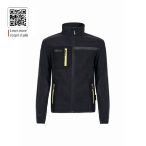 Upower Venus Sudadera Polar con Cremallera - Talla XL - Alta Transpirabilidad, Acabados Hot Press, Proteccion DPI1, Tres Bolsillos con Cremallera - Color Negro Carbon