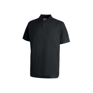 Upower Tonga Polo Hombre Algodon Pique - Talla XL - Transpirable y Duradero, Acabados en Canale, Refuerzos en Cuello y Hombros, Proteccion DPI1 - Color Negro Carbon