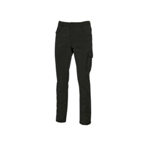 Upower Jam Pantalon Vaquero Elastico - Talla XL - Ajuste Slim Fit, 5 Bolsillos, Bolsillo Lateral Grande, Proteccion DPI1 - Color Negro Carbon
