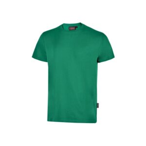 Upower Figi Camiseta de Trabajo de Algodon Cardado - Talla XL - Cuello Elastico Acanalado, Cinta Para-Sudor, Proteccion DPI1, Suavidad y Confort Prolongado - Color Verde Esmeralda