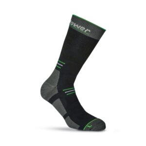 Upower Blow Calcetines de Trabajo Tecnicos - Talla S - Compresion Gradual, Termorregulacion, Soporte Tobillos, Transpirables, Costuras Planas, Talon y Puntera Reforzados - Color Verde Fluorescente