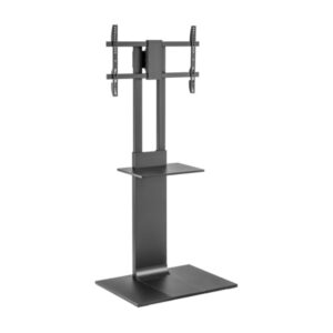 Aisens Soporte de Suelo para TV 37”-86” - Acero Alta Resistencia - Bandeja - Vesa Maximo 600x400mm - Carga Maxima 50Kg - Color Negro