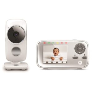 Motorola Nursery VM483 Vigilabebes con Camara - Vision Nocturna - Comunicacion Bidireccional - Pantalla 2,8" - Alcance hasta 300m - Color Blanco