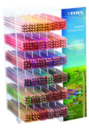 Lyra Graduate Expositor con 432 Lapices de Colores - Hexagonal - Color Negro