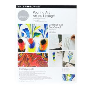 Daler Rowney Simply Creative Pack de Pintura Acrilica - Tecnica de Pouring - Caja de Carton - Colores Surtidos
