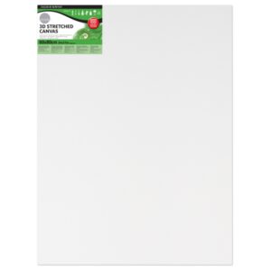 Daler Rowney Simply Bastidor Entelado 3D - 60x80cm - Imprimacion Triple - Grano Medio - 100% Algodon sin Acido - 250g - Color Blanco