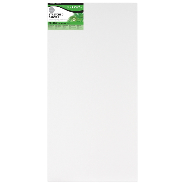 Daler Rowney Simply Bastidor Entelado - 50x100cm - Imprimacion Triple - Grano Medio - 100% Algodon sin Acido - 250g - Color Blanco