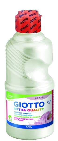 Giotto Extra Quality Pearl Tempera - 250ml - Lispa para el Uso - Botella Bio Pet - Color Blanco