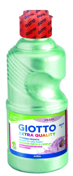 Giotto Extra Quality Pearl Tempera - 250ml - Lispa para el Uso - Botella Bio Pet - Color Verde