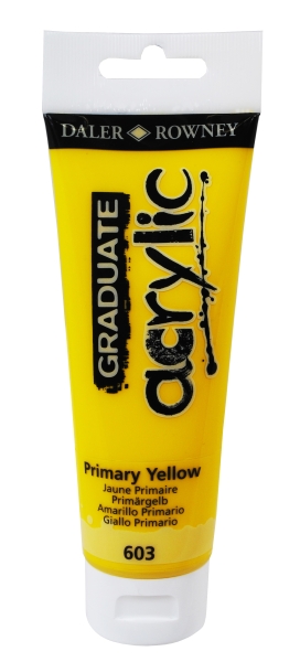 Daler Rowney Graduate Pintura Acrilica - Tubo de Plastico - 120ml - Color Amarillo Primario