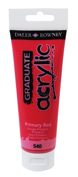 Daler Rowney Graduate Pintura Acrilica - Tubo de Plastico - 120ml - Color Rojo Primario
