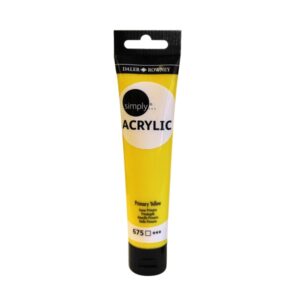 Daler Rowney Simply Pintura Acrilica - Tubo de Plastico - 75ml - Color Amarillo de Proceso