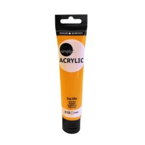 Daler Rowney Simply Pintura Acrilica - Tubo de Plastico - 75ml - Color Amarillo Profundo