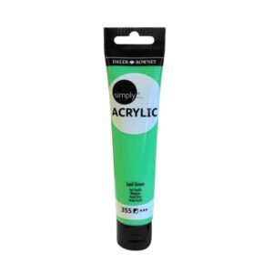 Daler Rowney Simply Pintura Acrilica - Tubo de Plastico - 75ml - Color Verde Hoja