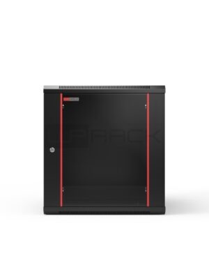 WP RWB-15605-B Armario Mural 15U - Puerta de Cristal - Cerradura de Seguridad - 600x500x770mm - Color Negro