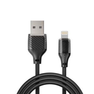 XO Cable USB-A Macho a Lightning - Carga y Transmision de Datos Alta Velocidad - 6A - 1m - Color Negro