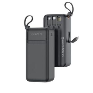 XO PR280 Powerbank 30000mAh - USB-A, USB-C, USB-Micro y Lightning - Pantalla Digital - Color Negro