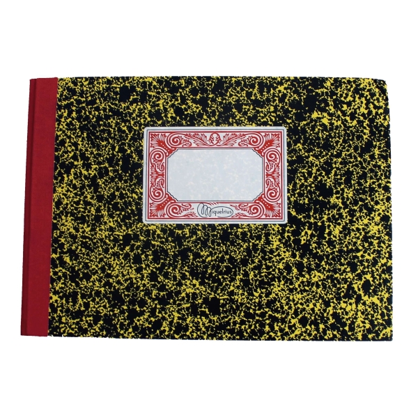 Miquel Rius Cuaderno Cartone Caja (M.D.D.H.) - Tamaño 4º Apaisado 210x150mm - 100 Hojas Foliado 70 g/m² - Papel Extra Opaco - Cubiertas en Carton Forrado de Papel Jaspeado y Lomo de Tela Engomado