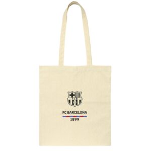 Safta F.C.Barcelona Tote Bag Bolsa de Tela - 38x42cm - Color Blanco