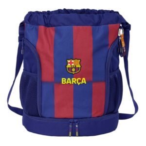 Safta F.C.Barcelona Saco Mochila de 21.93L - Portabotellas - Hombreras Ajustables - Bolsillos con Cremallera - 35x40x1cm - Color Rojo y Azul
