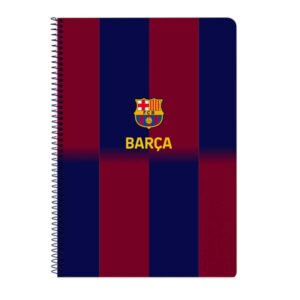 Safta F.C.Barcelona Cuaderno Espiral - Tapas Duras - 80 Hojas A4 con Cuadriculada 4X4mm - Formato Folio - 21.5x31x1cm - Color Rojo y Azul