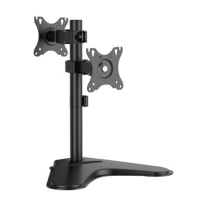 Aisens Soporte de Mesa para 2 Monitores de 17"-32" - Inclinable y Rotable - Gestion de Cables - Peso Max 8kg - VESA Max. 100x100mm - Color Negro
