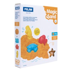 Milan Magic Sand Arena Cinetica - Incluye Moldes - a Partir de 18 Meses - Color Naranja