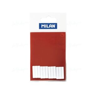 Milan Pack de 12 Gomas de Recambio Flexibles para Borrador Electrico - Color Blanco