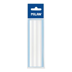 Milan Pack de 5 Gomas de Recambio para Portagomas Tri Jet - Color Blanco