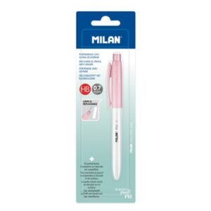 Milan Pl1 + Portaminas 0.7mm - Superficie Antibacteriana - Color Rosa