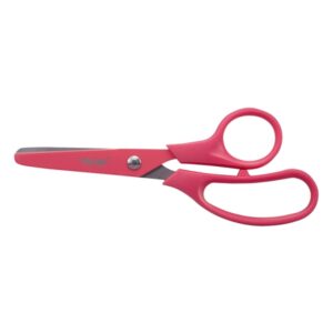 Milan Basic Colours Tijeras de 13.4cm - Mango Ergonomico - Punta Redondeada - Hoja de Acero Inoxidable - Color Rosa